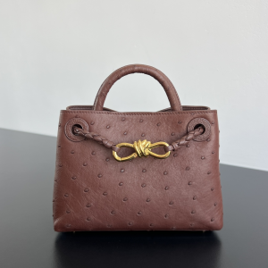 Bottega Veneta Mini Andiamo Ostrich Leather Top Handle Crossbody Bag Sapele Bottega Veneta Mini Andiamo Ostrich Leather Top Handle Crossbody Bag Sapele