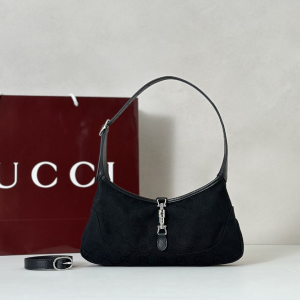 Gucci Jackie Black GG Canvas Hobo Shoulder Bag Gucci Jackie Black GG Canvas Hobo Shoulder Bag