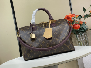 Louis Vuitton Speedy Soft 30 Dark Monogram Canvas Travel Bag Louis Vuitton Speedy Soft 30 Dark Monogram Canvas Travel Bag