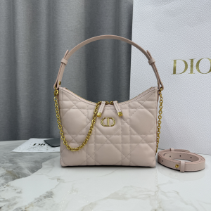 Dior Miss Dior Diorling Mini Hobo Shoulder Bag with Chain Pink Macrocannage Leather Dior Miss Dior Diorling Mini Hobo Shoulder Bag with Chain Pink Macrocannage Leather