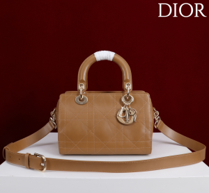 Dior Small Brown Cannage Leather Granville Polochon Satchel Tote Shoulder Bag Dior Small Brown Cannage Leather Granville Polochon Satchel Tote Shoulder Bag