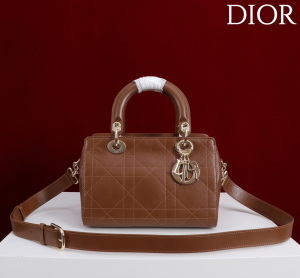 Dior Small Dark Brown Cannage Leather Granville Polochon Satchel Tote Shoulder Bag Dior Small Dark Brown Cannage Leather Granville Polochon Satchel Tote Shoulder Bag