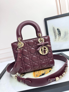Dior Small Lady Dior My ABCDior Tote Shoulder Crossbody Bag Burgundy Cannage Leather Dior Small Lady Dior My ABCDior Tote Shoulder Crossbody Bag Burgundy Cannage Leather