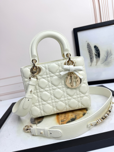 Dior Small Lady Dior My ABCDior Tote Shoulder Crossbody Bag White Cannage Leather Dior Small Lady Dior My ABCDior Tote Shoulder Crossbody Bag White Cannage Leather