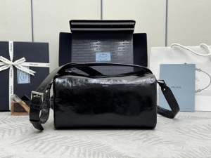 Prada Black Leather Top Handle Shoulder Bag Prada Black Leather Top Handle Shoulder Bag