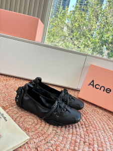 Acne Studios Lace up Leather Sneakers Black Acne Studios Lace up Leather Sneakers Black