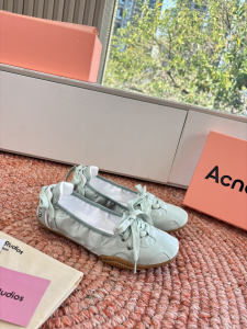 Acne Studios Lace up Satin Bilaria Ballerinas Flats Light Blue Acne Studios Lace up Satin Bilaria Ballerinas Flats Light Blue