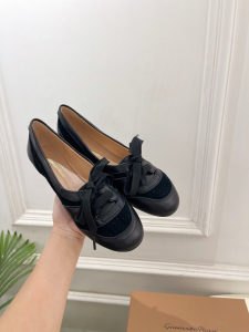 Gianvito Rossi vault lace up Perforated Leather Ballet Flats Black Gianvito Rossi vault lace up Perforated Leather Ballet Flats Black