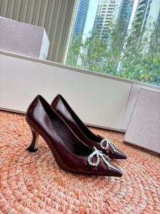 Jimmy Choo Auria Crystal Bow Red Leather Pumps Jimmy Choo Auria Crystal Bow Red Leather Pumps