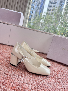 Jimmy Choo White Patent Leather Pumps with Strap Jimmy Choo White Patent Leather Pumps with Strap