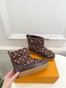 Louis Vuitton LV Cloud Lace Up Ankle Boot Sneaker Brown Monogram Nylon and Leather Louis Vuitton LV Cloud Lace Up Ankle Boot Sneaker Brown Monogram Nylon and Leather