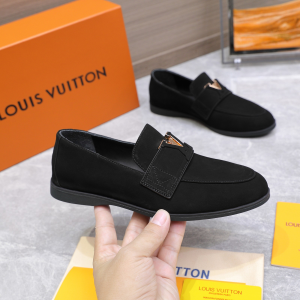 Louis Vuitton LV Mare Loafer Black Suede Leather Louis Vuitton LV Mare Loafer Black Suede Leather