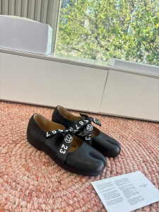 Maison Margiela Tabi Leather Ballet Flat Black Maison Margiela Tabi Leather Ballet Flat Black