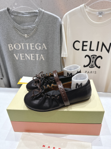 Marni Strap Leather Ballet Flats Black Marni Strap Leather Ballet Flats Black