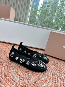 Miu Miu Black Satin Bow Ballet Flats Miu Miu Black Satin Bow Ballet Flats