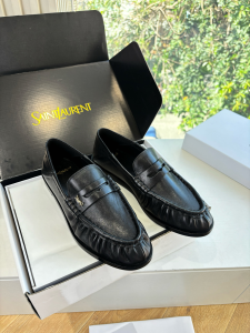 Saint Laurent YSL Le Penny Loafers Black Nappa Leather Saint Laurent YSL Le Penny Loafers Black Nappa Leather
