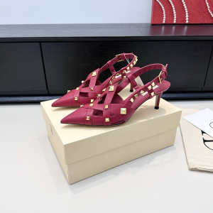 Valentino Rockstud Studdy Red Leather Slingback Pumps 70MM Valentino Rockstud Studdy Red Leather Slingback Pumps 70MM