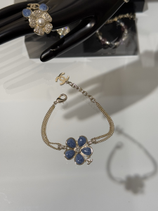 Chanel Blue Camellia Flower Bracelet