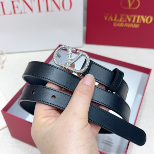 Chanel Crystal Vlogo Buckle Black Leather Belt 20MM Chanel Crystal Vlogo Buckle Black Leather Belt 20MM