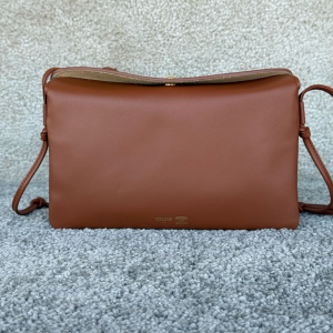 Celine Trio Flap Shoulder Crossbody Bag Brown Smooth Lambskin Celine Trio Flap Shoulder Crossbody Bag Brown Smooth Lambskin