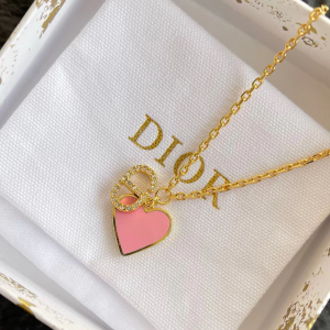 Dior Dioramour Pendant Necklaces with Pink Heart Dior Dioramour Pendant Necklaces with Pink Heart