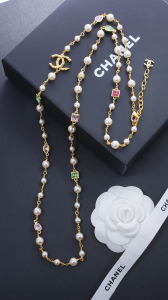 Chanel Coco CC Logo Pearls Necklaces