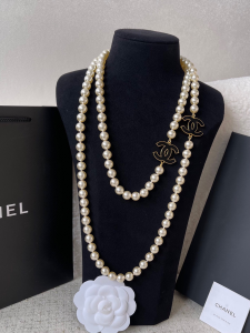Chanel Pearls CC Logo Long Necklaces