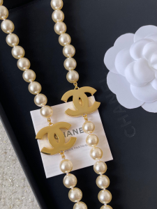 Chanel Pearls CC Logo Long Necklaces