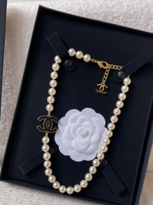 Chanel Pearls CC Logo Necklaces
