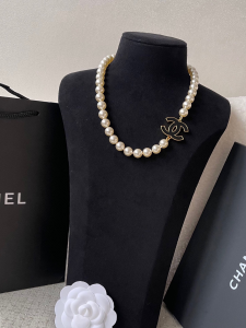 Chanel Pearls CC Logo Necklaces