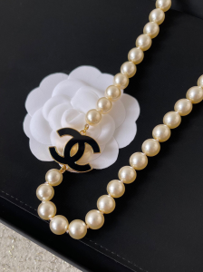 Chanel Pearls CC Logo Necklaces