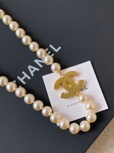 Chanel Pearls CC Logo Necklaces