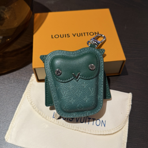 Louis Vuitton LV Owl Bag Charm Green Monogram Canvas Louis Vuitton LV Owl Bag Charm Green Monogram Canvas