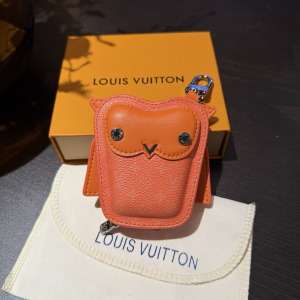 Louis Vuitton LV Owl Bag Charm Orange Monogram Canvas Louis Vuitton LV Owl Bag Charm Orange Monogram Canvas