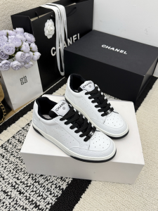 Chanel White Leather Sneakers