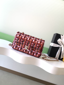 Chanel Mini Red Sequins Flap Shoulder Bag Chanel Mini Red Sequins Flap Shoulder Bag