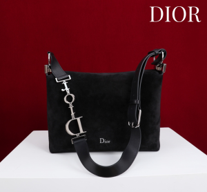 Dior Small Black Suede Leather Hobo Shoulder Crossbody Bag Dior Small Black Suede Leather Hobo Shoulder Crossbody Bag