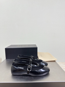 Alaia Mary Janes Black Patent Leather and Fishnet Ballet Flats Alaia Mary Janes Black Patent Leather and Fishnet Ballet Flats