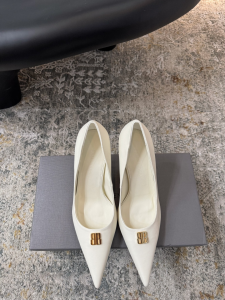 Balenciaga Knife BB White Leather Pumps 75MM Balenciaga Knife BB White Leather Pumps 75MM