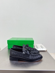 Bottega Veneta Astaire Black Supple Crinkled Calfskin leather Loafers Bottega Veneta Astaire Black Supple Crinkled Calfskin leather Loafers
