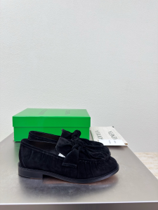 Bottega Veneta Astaire Black Supple Crinkled Suede leather Loafers Bottega Veneta Astaire Black Supple Crinkled Suede leather Loafers