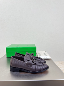 Bottega Veneta Astaire Dark Brown Supple Crinkled Calfskin leather Loafers Bottega Veneta Astaire Dark Brown Supple Crinkled Calfskin leather Loafers