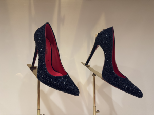 Cesare Paciotti Vintage Stiletto Dagger Heels Allover Crystals Pumps Black 120MM Cesare Paciotti Vintage Stiletto Dagger Heels Allover Crystals Pumps Black 120MM