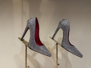 Cesare Paciotti Vintage Stiletto Dagger Heels Allover Crystals Pumps Silver 120MM Cesare Paciotti Vintage Stiletto Dagger Heels Allover Crystals Pumps Silver 120MM