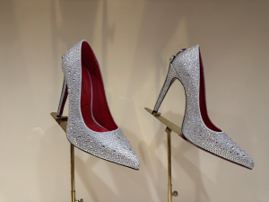 Cesare Paciotti Vintage Stiletto Dagger Heels Allover Crystals Pumps White 120MM Cesare Paciotti Vintage Stiletto Dagger Heels Allover Crystals Pumps White 120MM