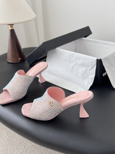 Chanel Allover Studs Pink Suede Leather Heeled Sandals 70MM Chanel Allover Studs Pink Suede Leather Heeled Sandals 70MM