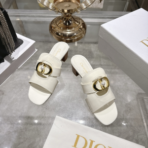 Dior 30 Montaigne Heeled Slides Sandals White Patent Leather 35MM Dior 30 Montaigne Heeled Slides Sandals White Patent Leather 35MM