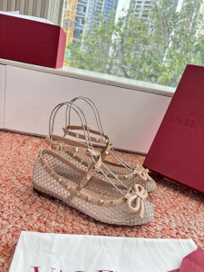 Valentino Garavani Rockstud Satin Mesh Ballet Flats with Crystals Beige Valentino Garavani Rockstud Satin Mesh Ballet Flats with Crystals Beige