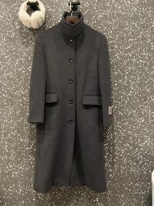 Chanel Dark Gray Wool Coat