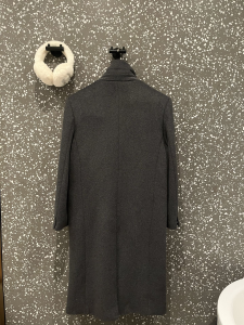 Chanel Dark Gray Wool Coat